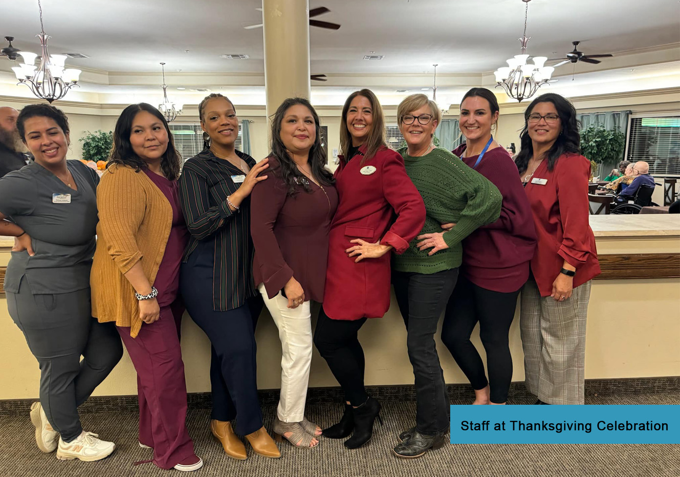 Staff at Thanksgiving Celebration